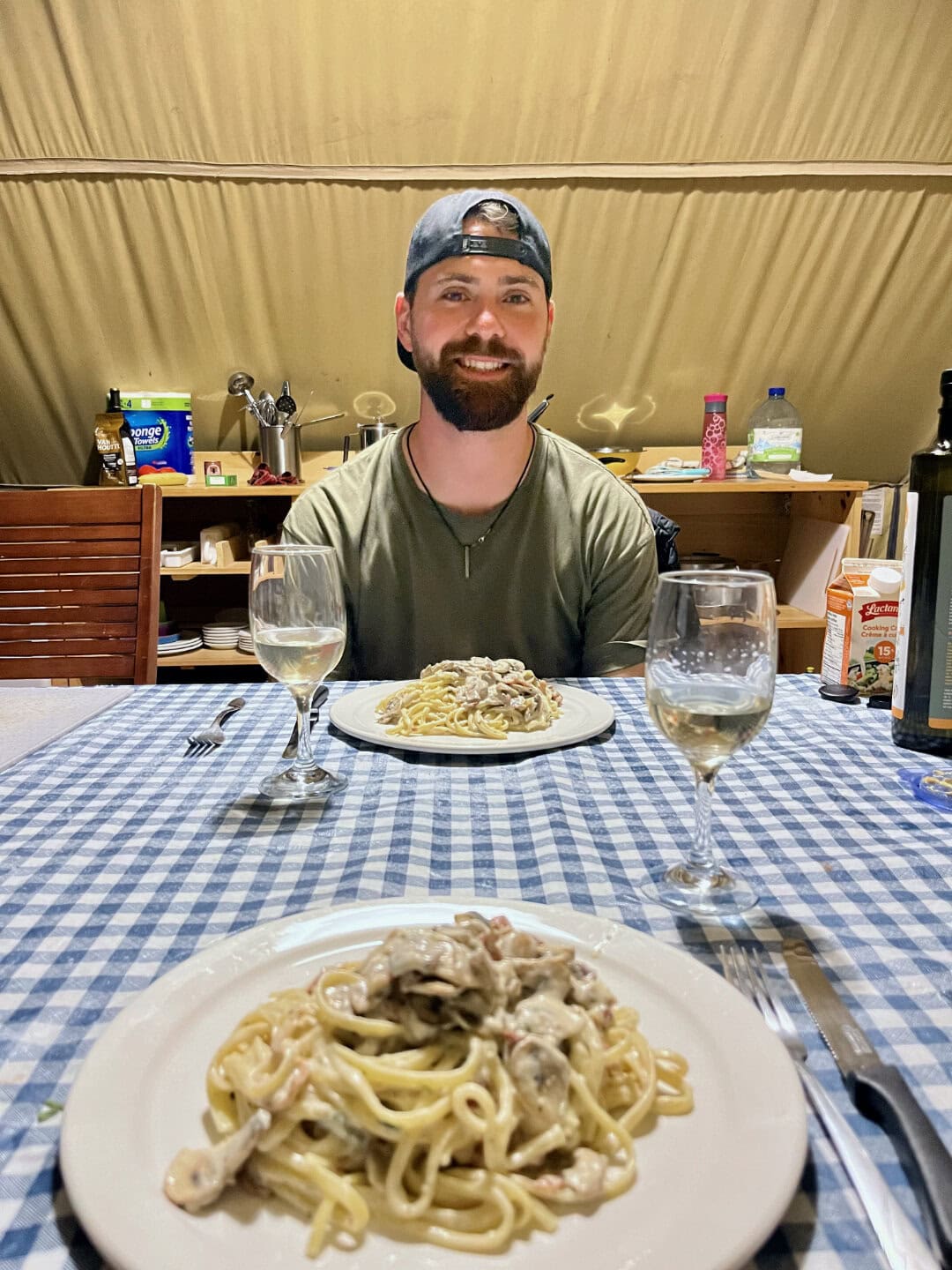 Oli ready to camp